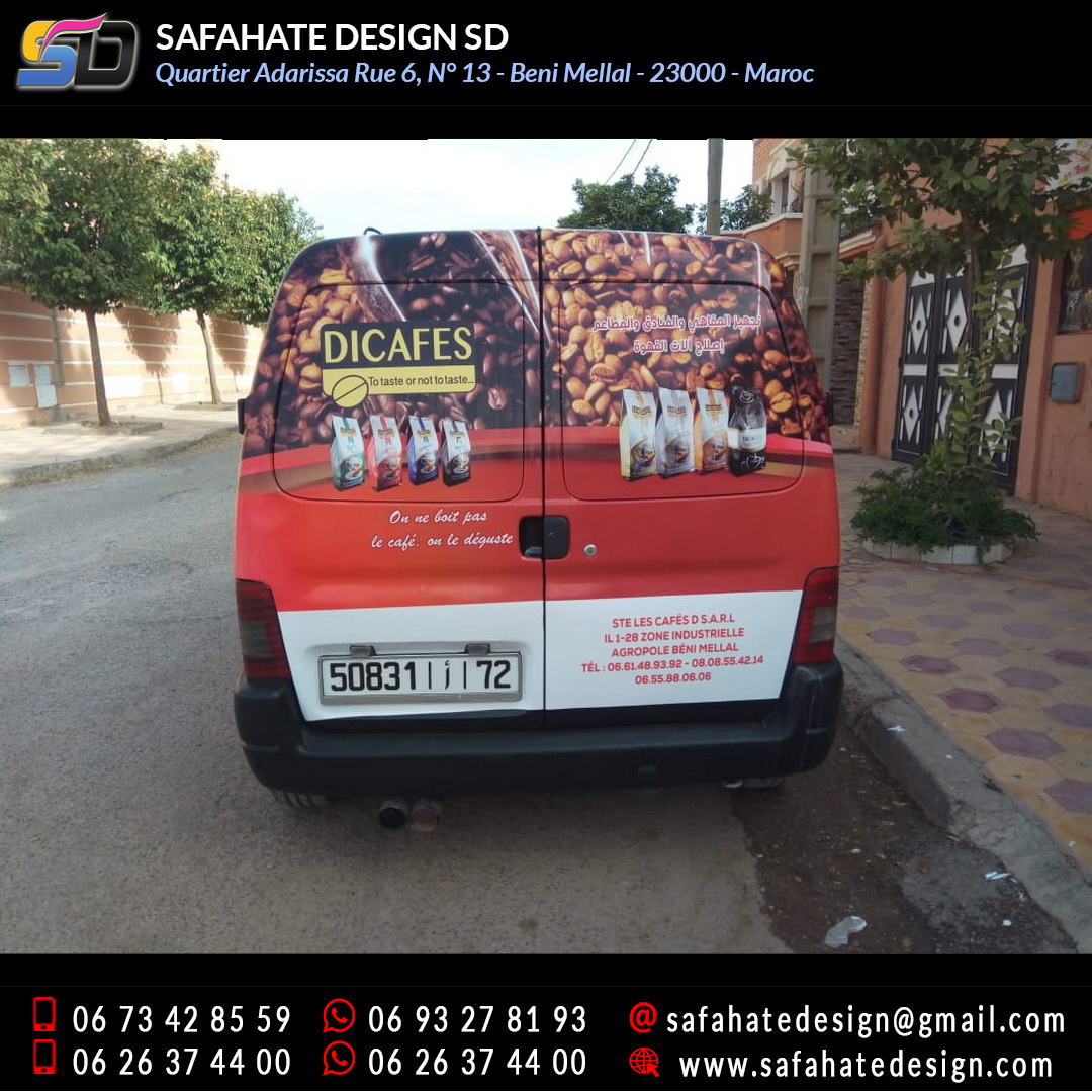 Habillage vehicule vinyl adhésif imprimerie safahate design beni mellal (14)