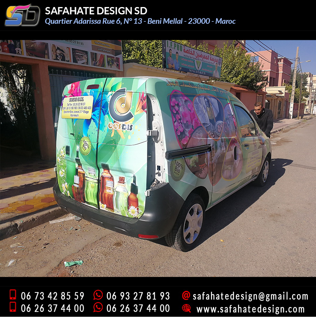 Habillage vehicule vinyl adhésif imprimerie safahate design beni mellal (13)