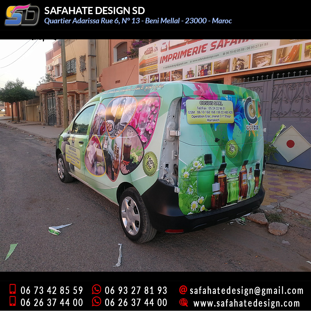 Habillage vehicule vinyl adhésif imprimerie safahate design beni mellal (23)