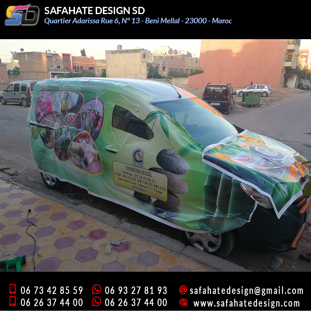 Habillage vehicule vinyl adhésif imprimerie safahate design beni mellal (8)