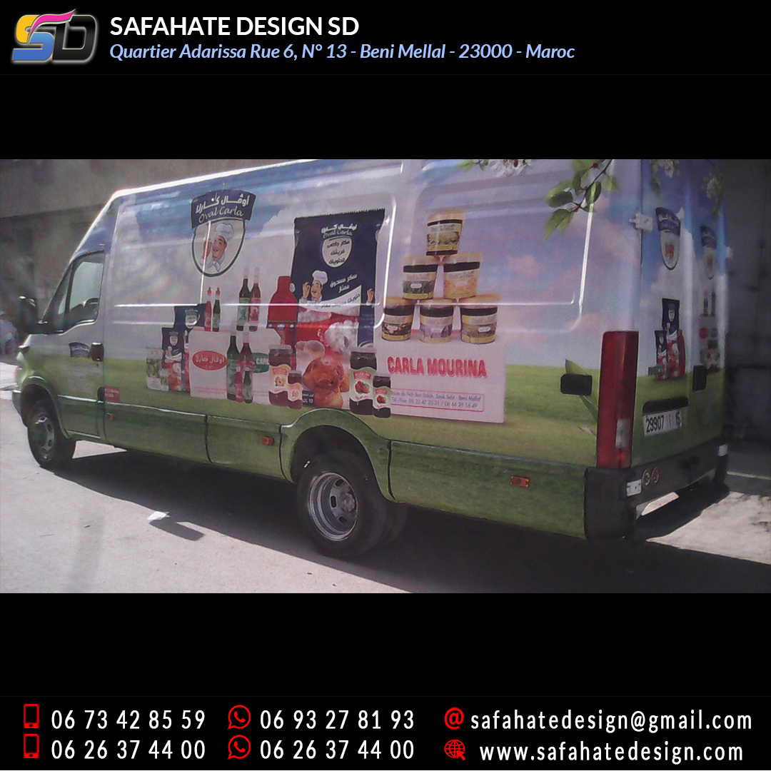 Habillage vehicule vinyl adhésif imprimerie safahate design beni mellal (9)
